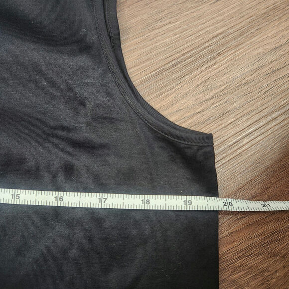Fabiana Filippi Cotton Silk Blend Tank Top L Black Quiet Luxury Office Shell - Picture 3 of 9